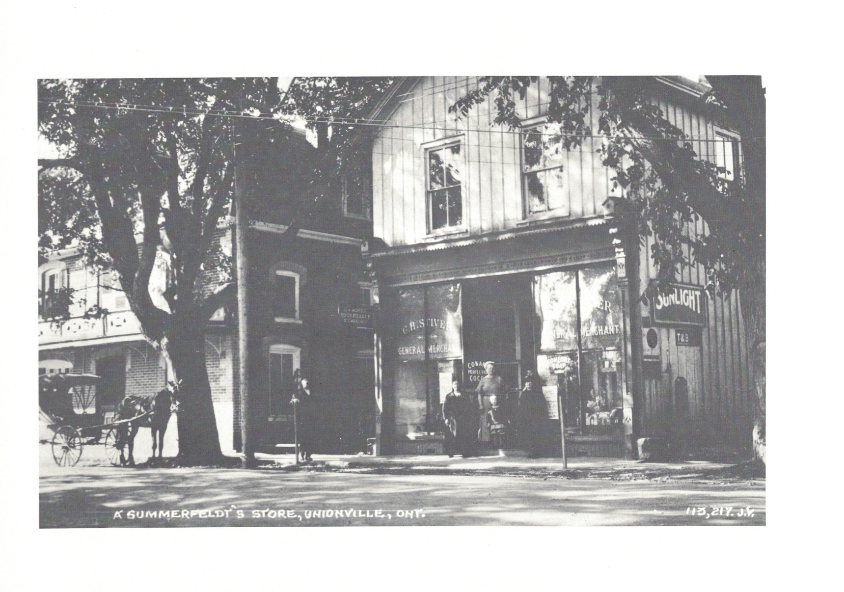 Historic Photo of Main Street Unionville Business