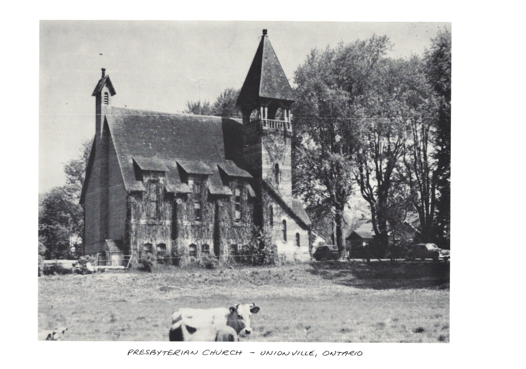 Historic photo of Presbyterian Church on Main Street Unionville